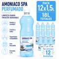 Amoniaco Spa Perfumado 1,5L Pack Ahorro 12 Botellas – 18L Totales