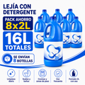 Lejía con Detergente 2L Pack Ahorro 8 Botellas – 16L Totales